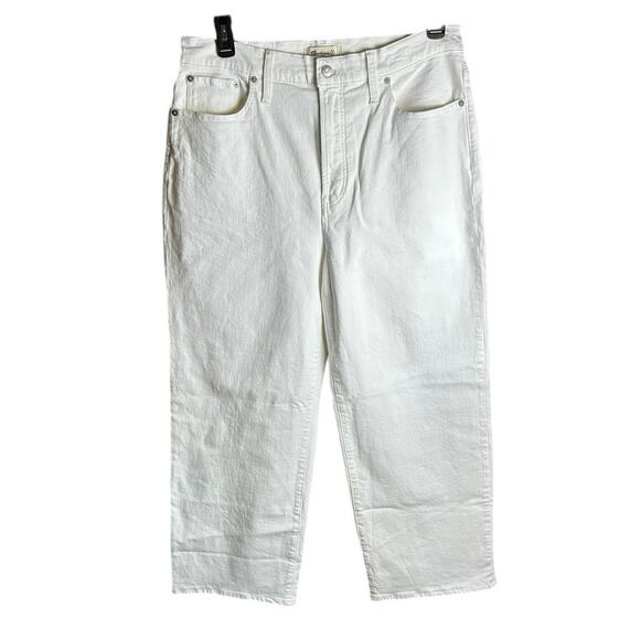 MADEWELL JEANS THE PERFECT VINTAGE WIDE-LEG CROP JEAN - WOMENS 32 WHITE - Picture 5 of 8